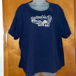 Nautica Women's Cove Bay Navy Tee